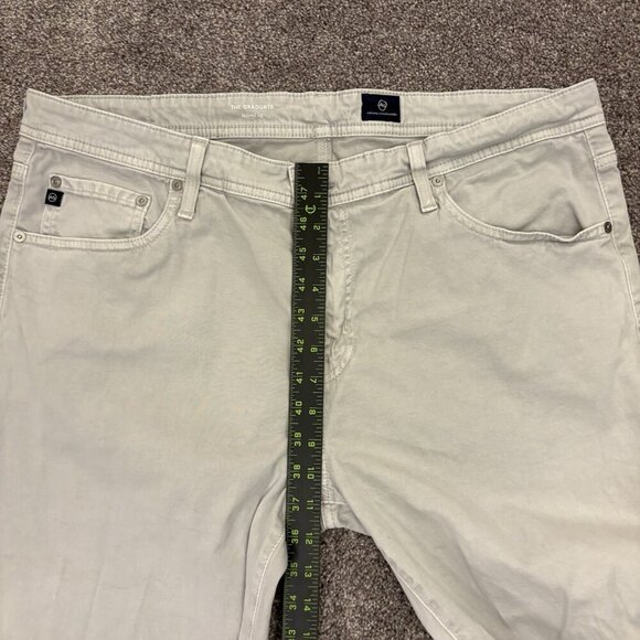 AG Adriano Goldschmied Men's Ivory Jeans 38 x 25 Shortened Hemmed (38x34) EUC - Picture 10 of 16